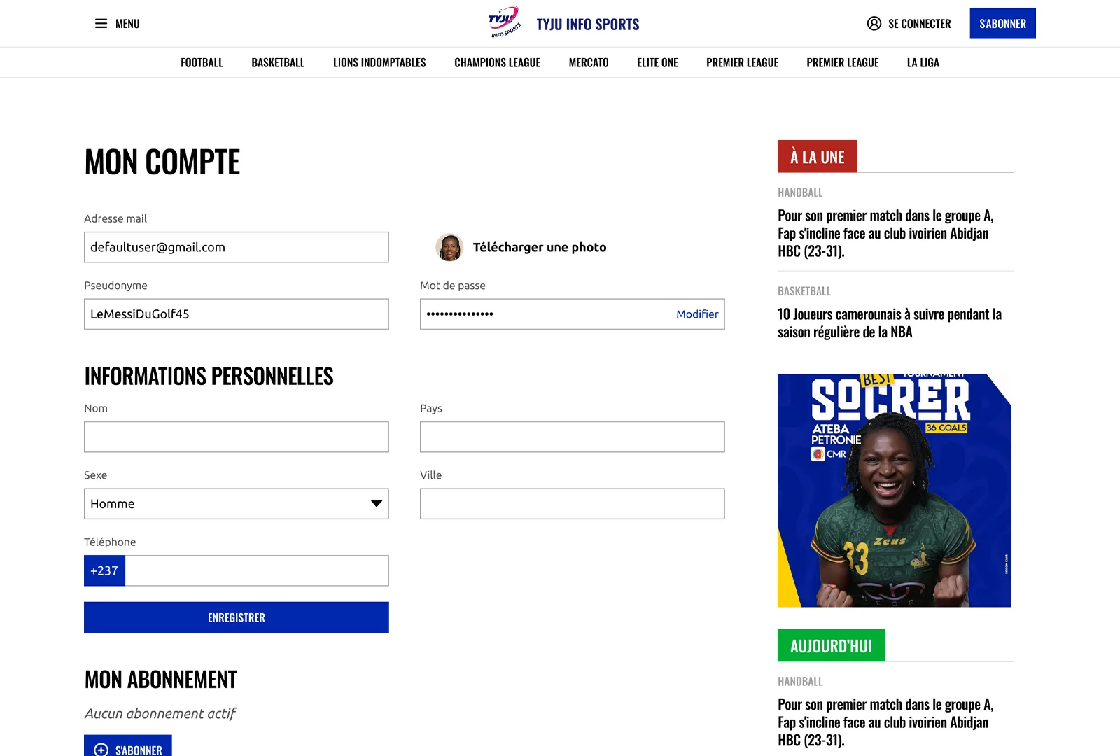 Tyju Infosport — screenshot 3